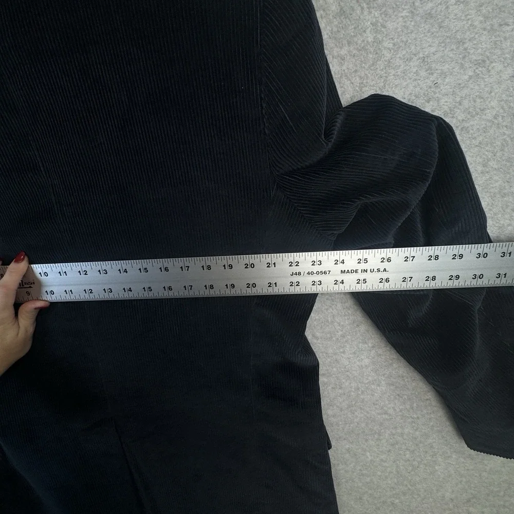 Meeting Street 100%‎ Cotton Corduroy Blazer Navy Blue Size 44L Two-Button Jacket